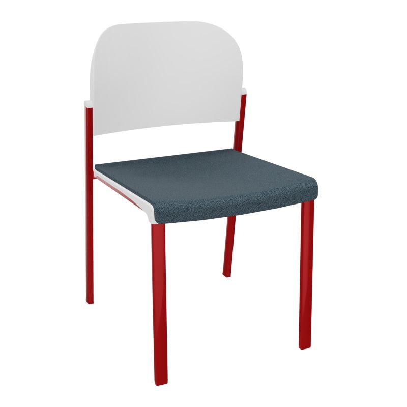 ROMY CHAISE 4P FIXES ASSISE TISSU DOSSIER POLYPRO SANS ACCOUDOIRS  KA ZY PT