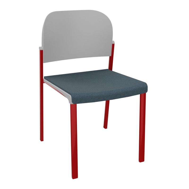 ROMY CHAISE 4P FIXES ASSISE TISSU DOSSIER POLYPRO SANS ACCOUDOIRS  KA ZY PX
