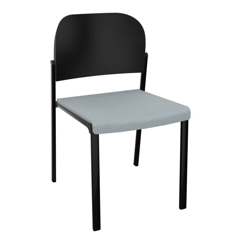 ROMY CHAISE 4P FIXES ASSISE TISSU DOSSIER POLYPRO SANS ACCOUDOIRS  KD SG PU