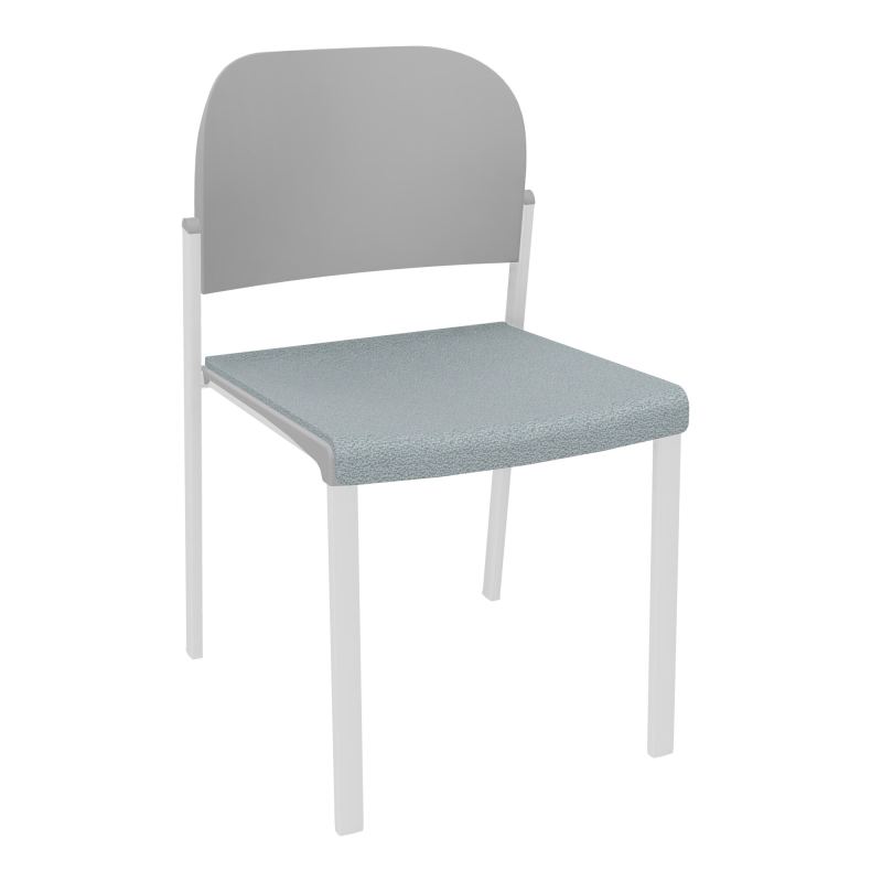 ROMY CHAISE 4P FIXES ASSISE TISSU DOSSIER POLYPRO SANS ACCOUDOIRS  KD SP PX