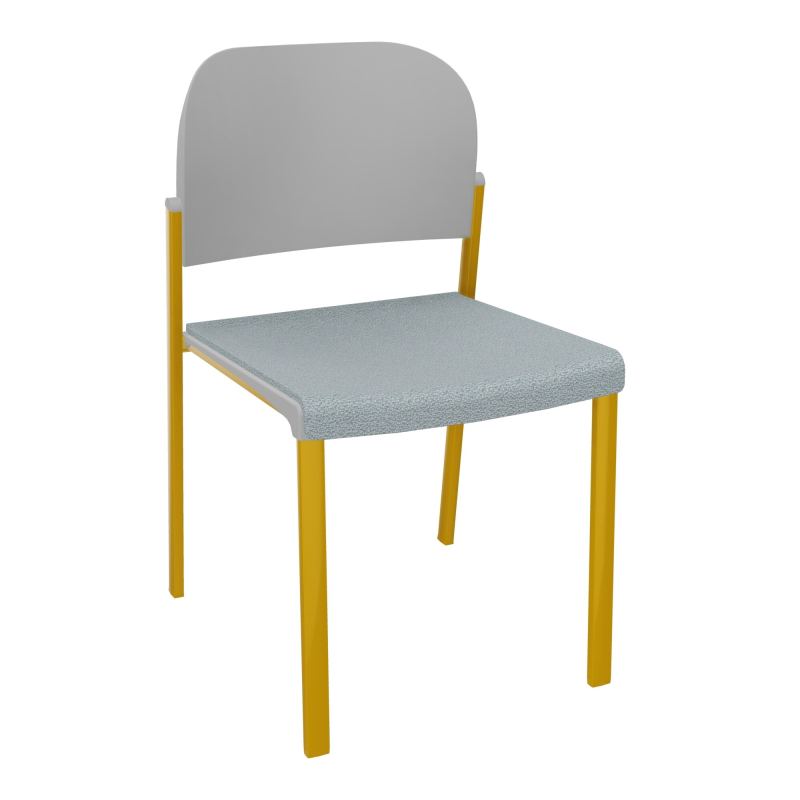 ROMY CHAISE 4P FIXES ASSISE TISSU DOSSIER POLYPRO SANS ACCOUDOIRS  KD SX PX