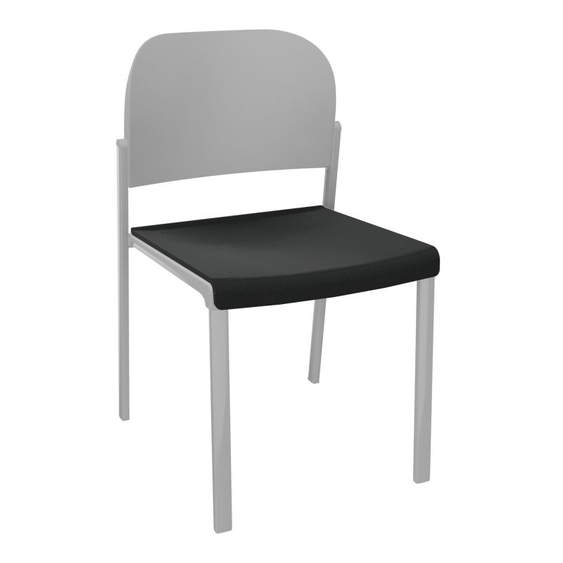 ROMY CHAISE 4P FIXES ASSISE TISSU DOSSIER POLYPRO SANS ACCOUDOIRS  KE SB PX