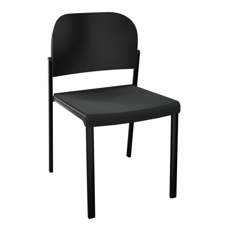 ROMY CHAISE 4P FIXES ASSISE TISSU DOSSIER POLYPRO SANS ACCOUDOIRS  KE SG PU