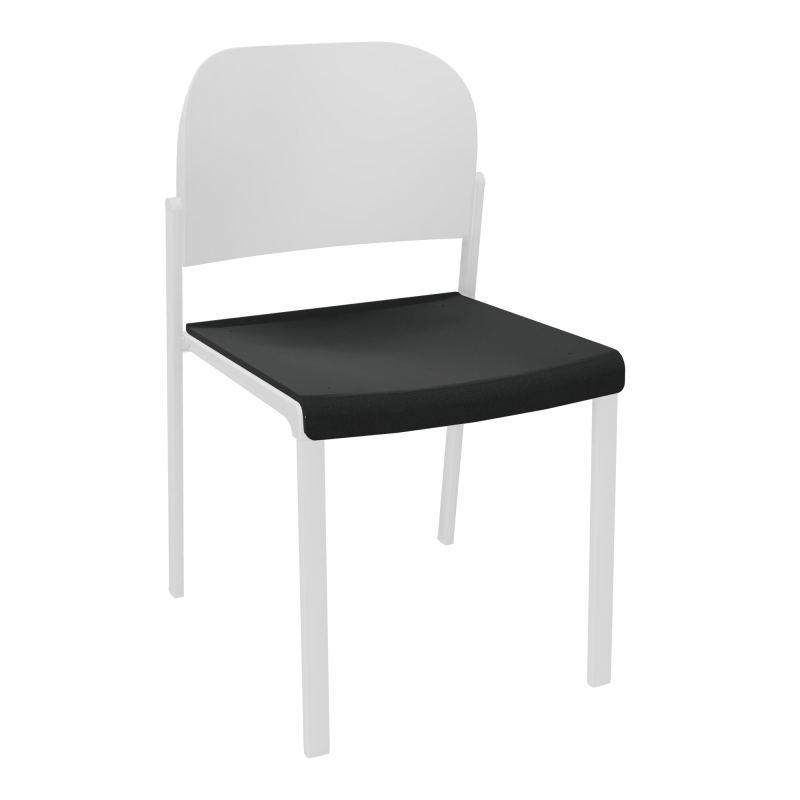 ROMY CHAISE 4P FIXES ASSISE TISSU DOSSIER POLYPRO SANS ACCOUDOIRS  KE SP PT