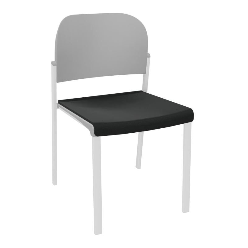 ROMY CHAISE 4P FIXES ASSISE TISSU DOSSIER POLYPRO SANS ACCOUDOIRS  KE SP PX