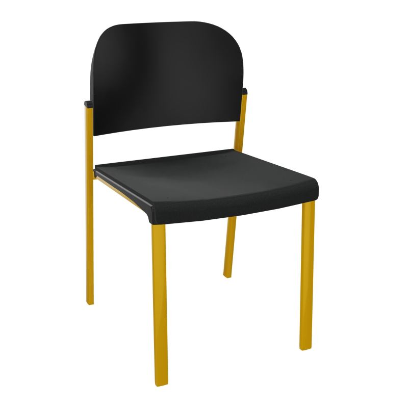 ROMY CHAISE 4P FIXES ASSISE TISSU DOSSIER POLYPRO SANS ACCOUDOIRS  KE SX PU