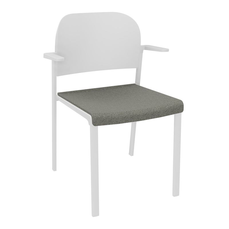 ROMY CHAISE 4P FIXES ASSISE TISSU DOSSIER POLYPRO AVEC ACCOUDOIRS  B1 SP PT