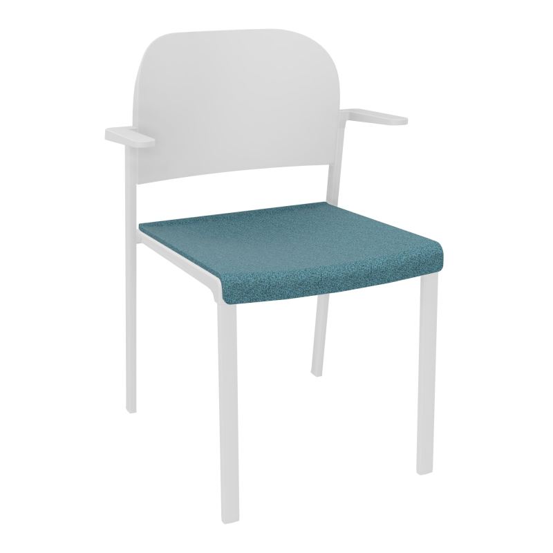 ROMY CHAISE 4P FIXES ASSISE TISSU DOSSIER POLYPRO AVEC ACCOUDOIRS  B4 SP PT