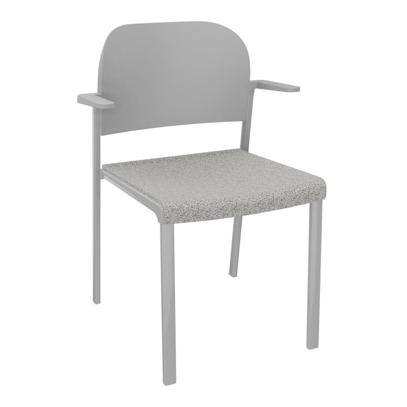 ROMY CHAISE 4P FIXES ASSISE TISSU DOSSIER POLYPRO AVEC ACCOUDOIRS  B5 SB PX
