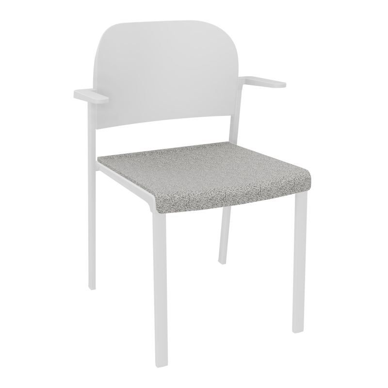 ROMY CHAISE 4P FIXES ASSISE TISSU DOSSIER POLYPRO AVEC ACCOUDOIRS  B5 SP PT