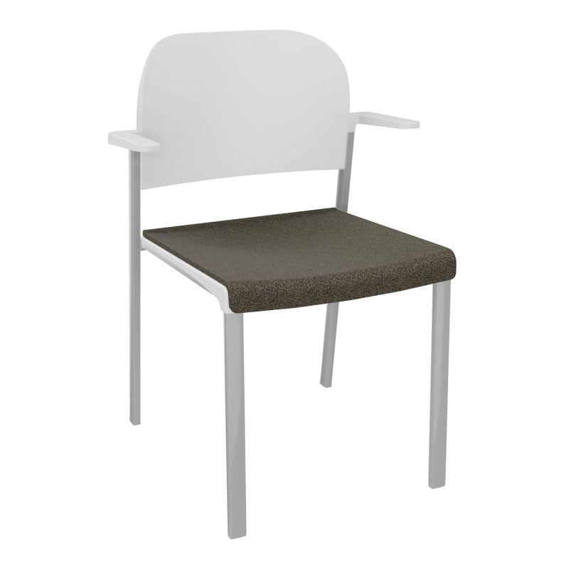 ROMY CHAISE 4P FIXES ASSISE TISSU DOSSIER POLYPRO AVEC ACCOUDOIRS  B7 SB PT