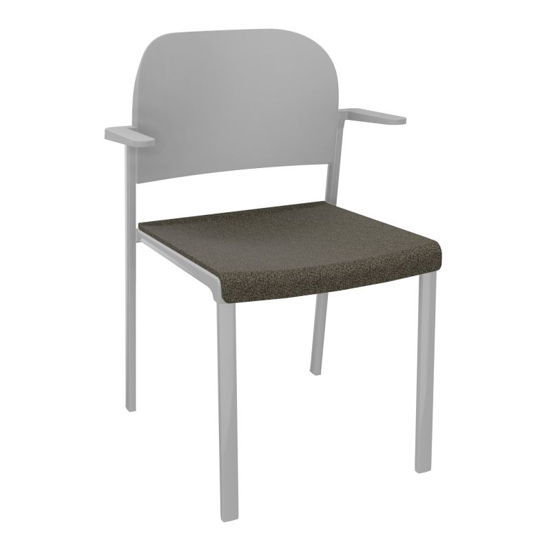 ROMY CHAISE 4P FIXES ASSISE TISSU DOSSIER POLYPRO AVEC ACCOUDOIRS  B7 SB PX