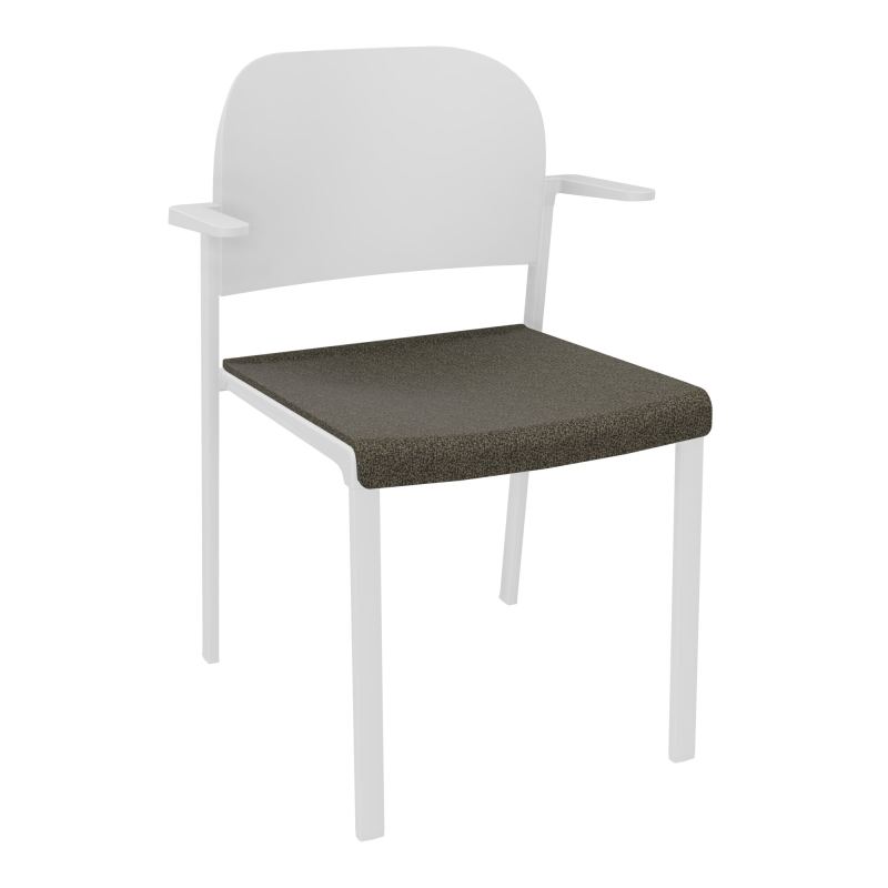 ROMY CHAISE 4P FIXES ASSISE TISSU DOSSIER POLYPRO AVEC ACCOUDOIRS  B7 SP PT