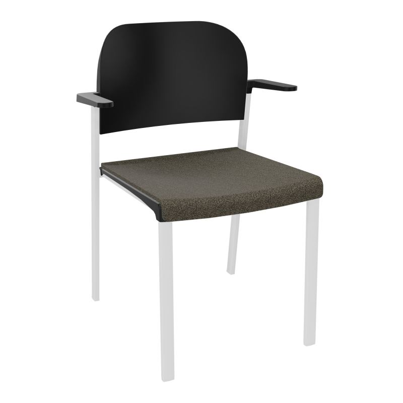 ROMY CHAISE 4P FIXES ASSISE TISSU DOSSIER POLYPRO AVEC ACCOUDOIRS  B7 SP PU