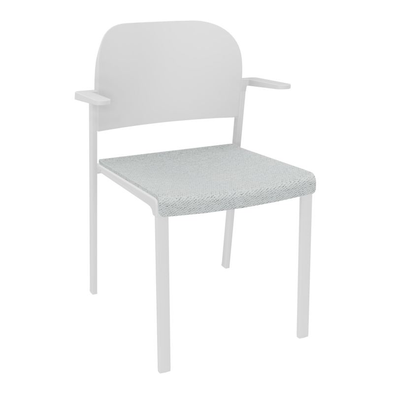 ROMY CHAISE 4P FIXES ASSISE TISSU DOSSIER POLYPRO AVEC ACCOUDOIRS BC SP PT