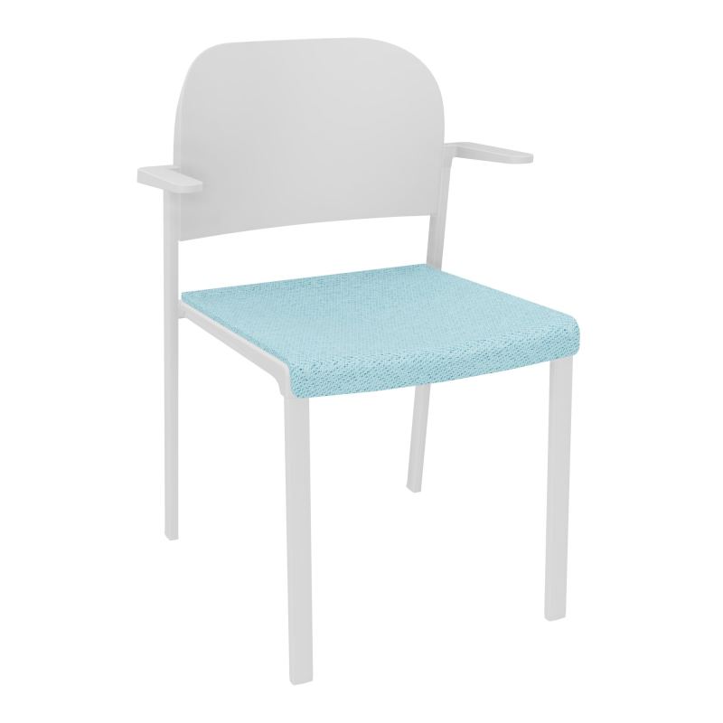 ROMY CHAISE 4P FIXES ASSISE TISSU DOSSIER POLYPRO AVEC ACCOUDOIRS BF SP PT
