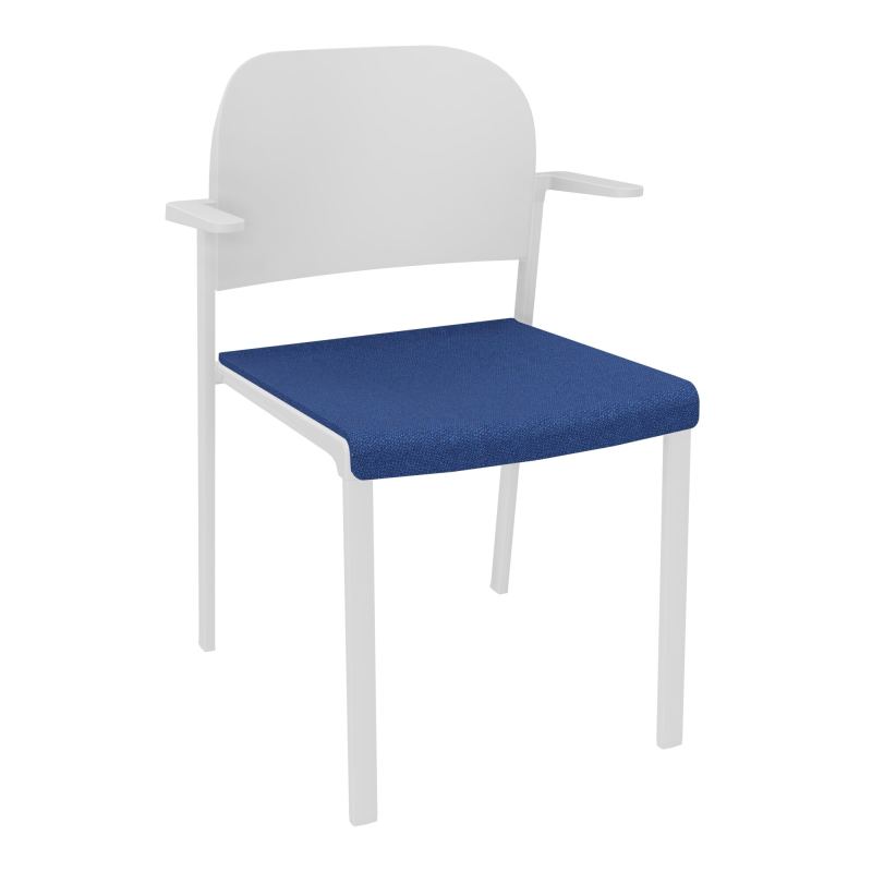 ROMY CHAISE 4P FIXES ASSISE TISSU DOSSIER POLYPRO AVEC ACCOUDOIRS BH SP PT