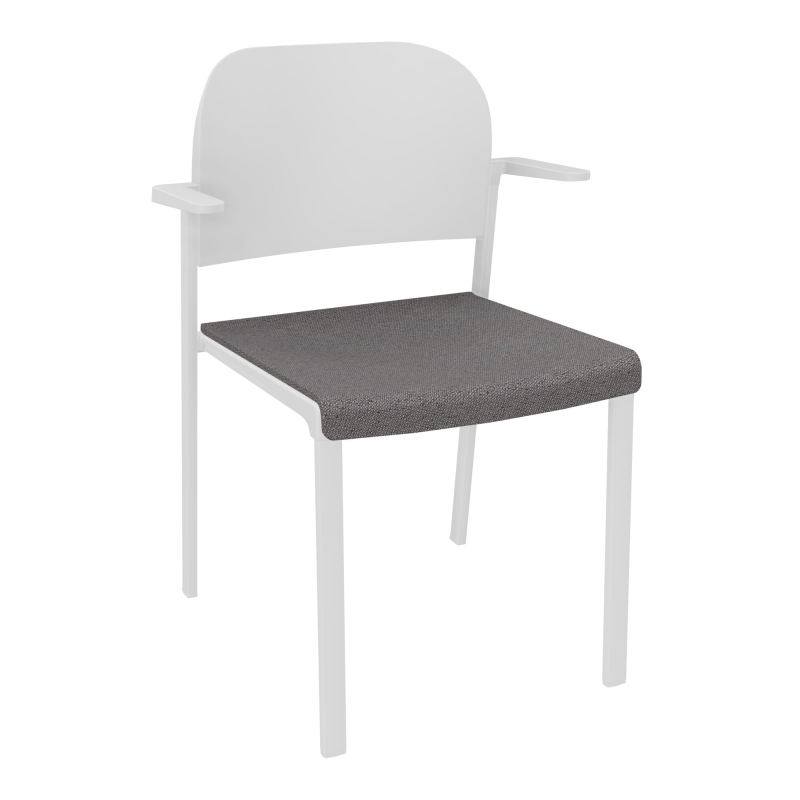 ROMY CHAISE 4P FIXES ASSISE TISSU DOSSIER POLYPRO AVEC ACCOUDOIRS BN SP PT
