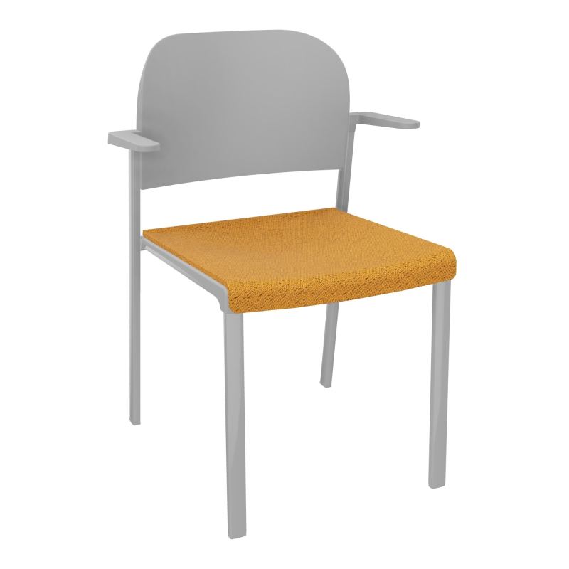 ROMY CHAISE 4P FIXES ASSISE TISSU DOSSIER POLYPRO AVEC ACCOUDOIRS BO SB PX