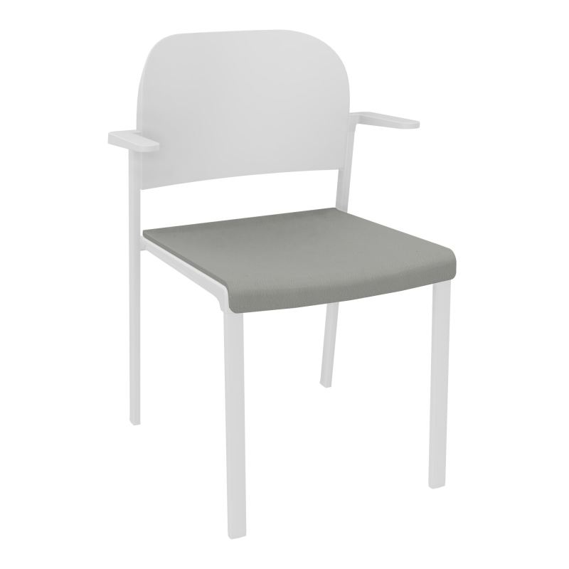 ROMY CHAISE 4P FIXES ASSISE TISSU DOSSIER POLYPRO AVEC ACCOUDOIRS CA SP PT
