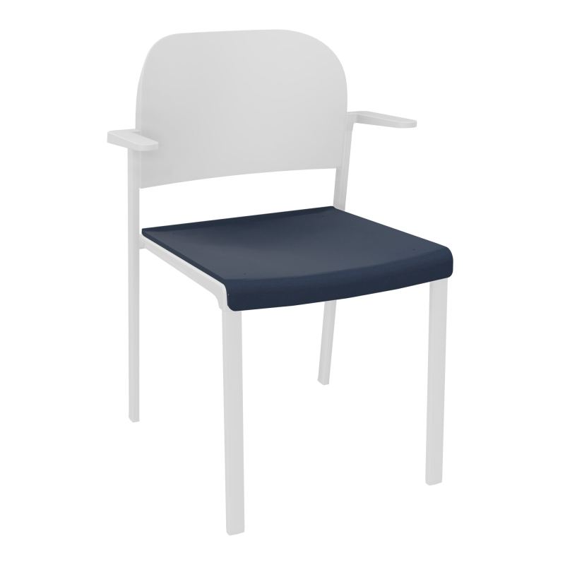 ROMY CHAISE 4P FIXES ASSISE TISSU DOSSIER POLYPRO AVEC ACCOUDOIRS CC SP PT