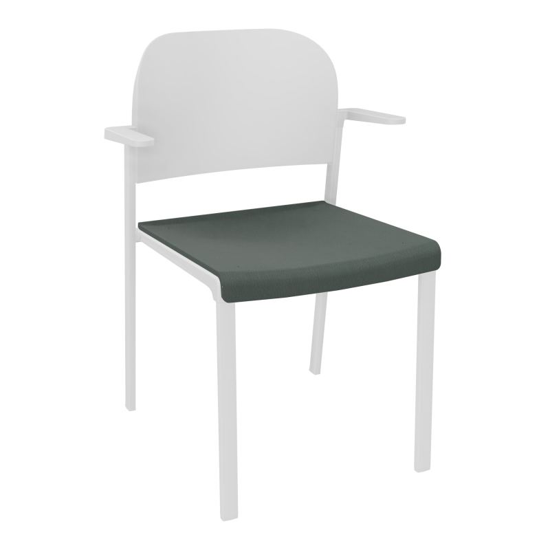 ROMY CHAISE 4P FIXES ASSISE TISSU DOSSIER POLYPRO AVEC ACCOUDOIRS CF SP PT