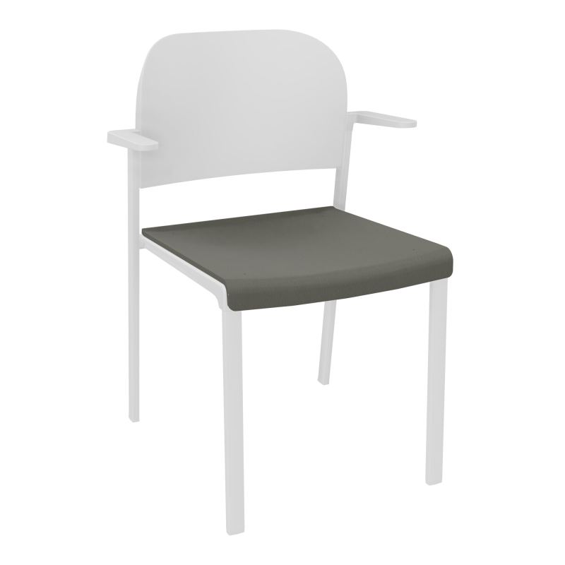 ROMY CHAISE 4P FIXES ASSISE TISSU DOSSIER POLYPRO AVEC ACCOUDOIRS CH SP PT