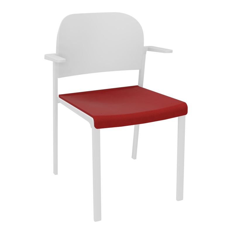 ROMY CHAISE 4P FIXES ASSISE TISSU DOSSIER POLYPRO AVEC ACCOUDOIRS E6 SP PT