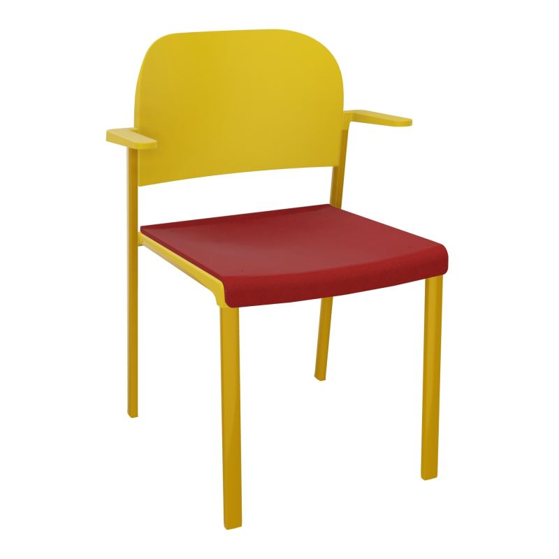 ROMY CHAISE 4P FIXES ASSISE TISSU DOSSIER POLYPRO AVEC ACCOUDOIRS E6 SX PW