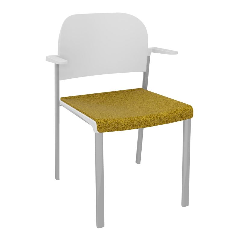 ROMY CHAISE 4P FIXES ASSISE TISSU DOSSIER POLYPRO AVEC ACCOUDOIRS E9 SB PT