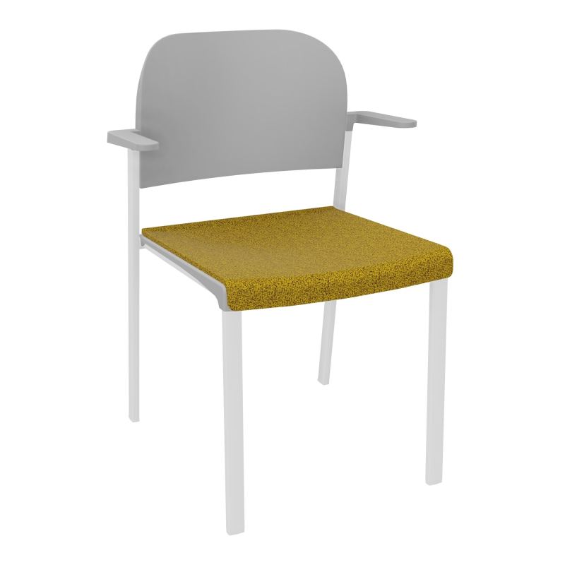 ROMY CHAISE 4P FIXES ASSISE TISSU DOSSIER POLYPRO AVEC ACCOUDOIRS E9 SP PX