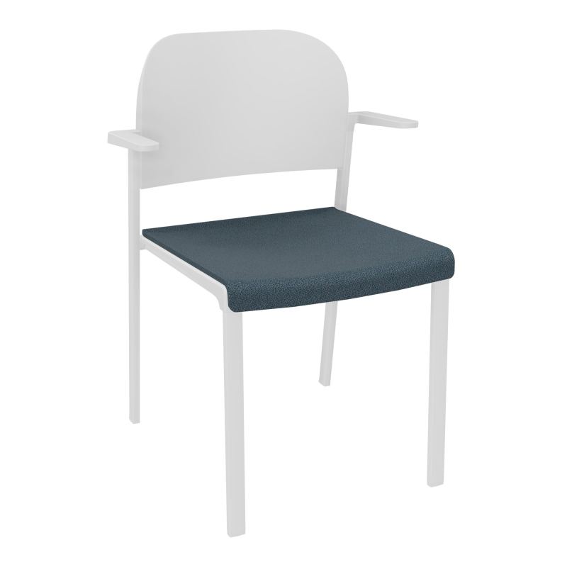ROMY CHAISE 4P FIXES ASSISE TISSU DOSSIER POLYPRO AVEC ACCOUDOIRS  KA SP PT
