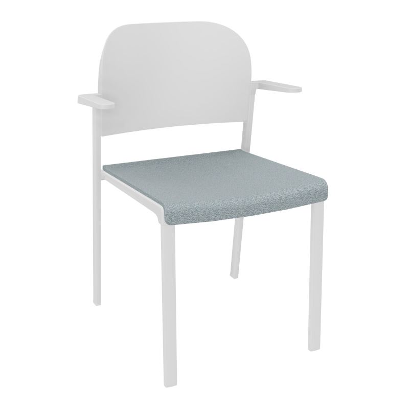 ROMY CHAISE 4P FIXES ASSISE TISSU DOSSIER POLYPRO AVEC ACCOUDOIRS  KD SP PT