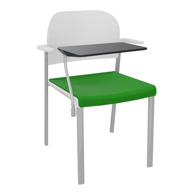 ROMY CHAISE 4P FIXES ASSISE TISSU DOSSIER POLYPRO AVEC ACCOUDOIRS+TABLETTE NOIRE  A1 SB P