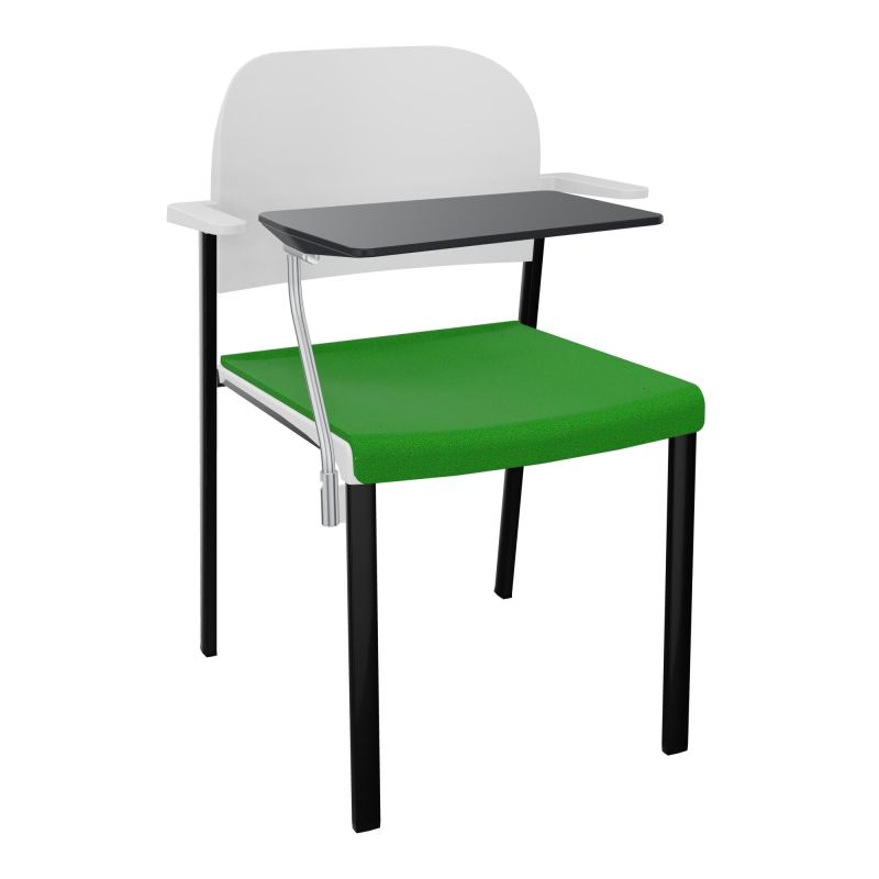 ROMY CHAISE 4P FIXES ASSISE TISSU DOSSIER POLYPRO AVEC ACCOUDOIRS+TABLETTE NOIRE  A1 SG P