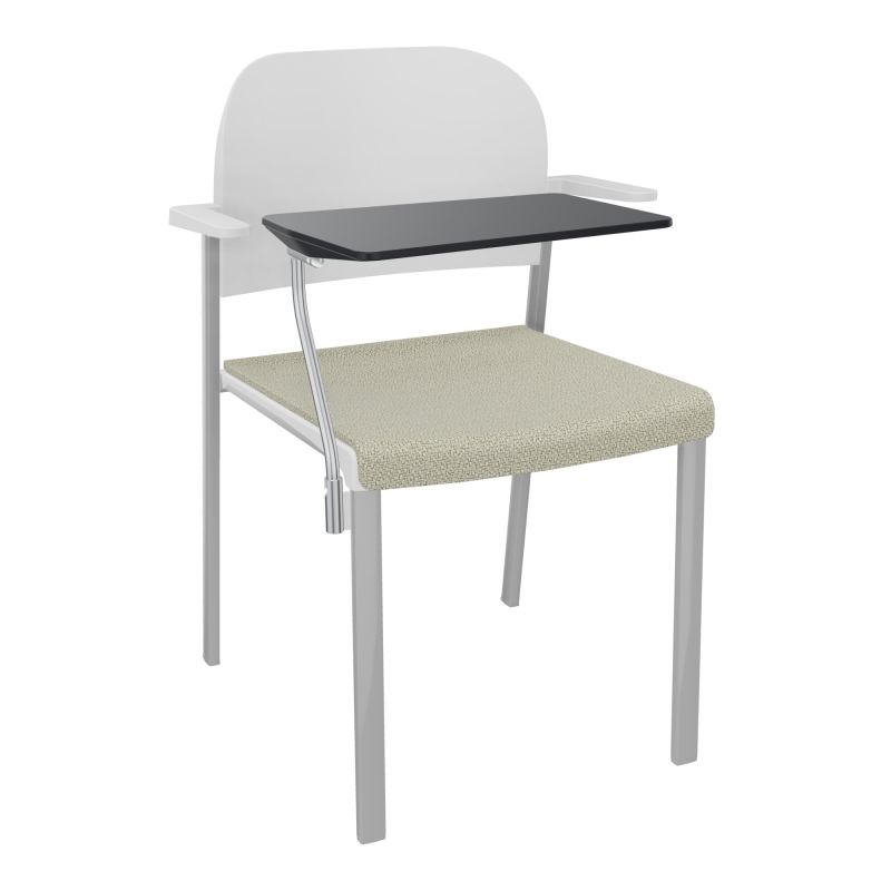 ROMY CHAISE 4P FIXES ASSISE TISSU DOSSIER POLYPRO AVEC ACCOUDOIRS+TABLETTE NOIRE  A2 SB P