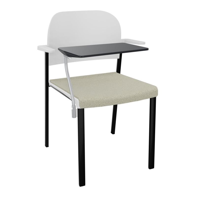 ROMY CHAISE 4P FIXES ASSISE TISSU DOSSIER POLYPRO AVEC ACCOUDOIRS+TABLETTE NOIRE  A2 SG P