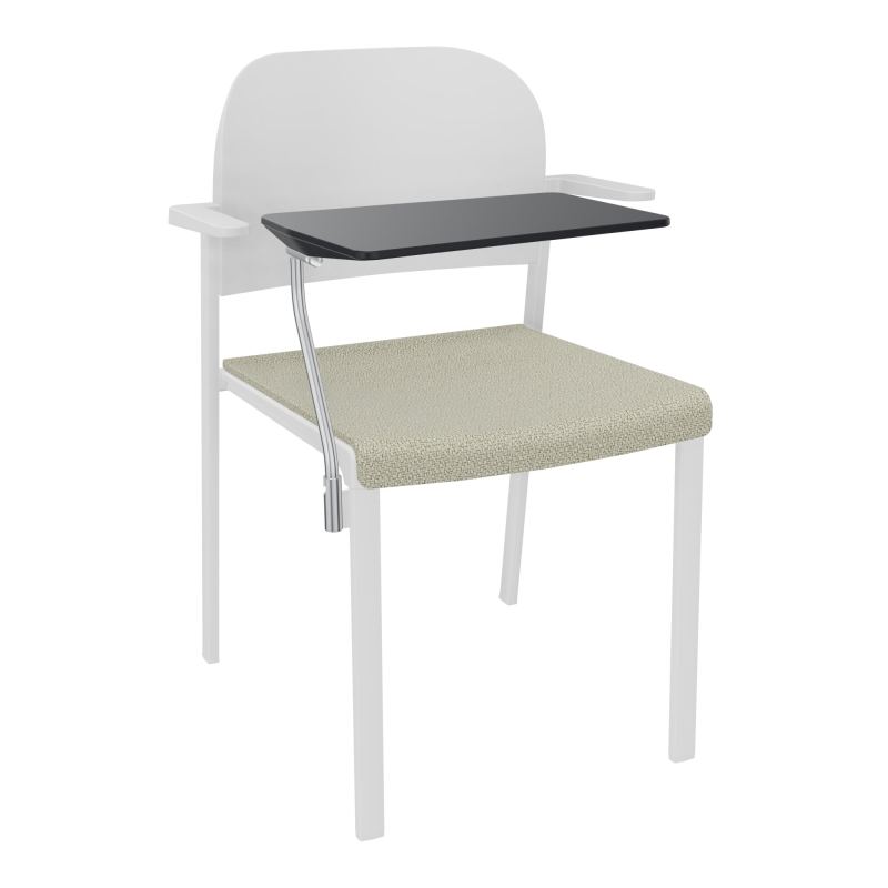 ROMY CHAISE 4P FIXES ASSISE TISSU DOSSIER POLYPRO AVEC ACCOUDOIRS+TABLETTE NOIRE  A2 SP P