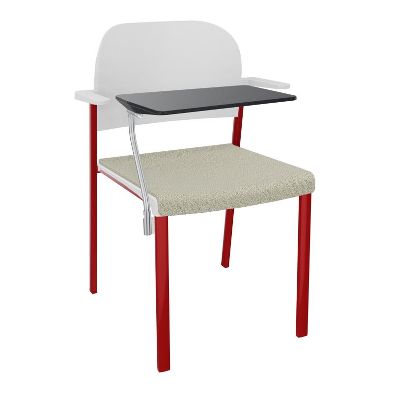 ROMY CHAISE 4P FIXES ASSISE TISSU DOSSIER POLYPRO AVEC ACCOUDOIRS+TABLETTE NOIRE  A2 ZY P