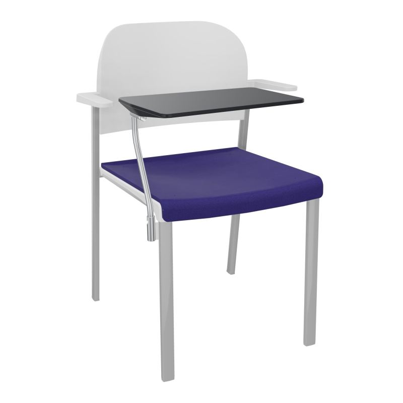 ROMY CHAISE 4P FIXES ASSISE TISSU DOSSIER POLYPRO AVEC ACCOUDOIRS+TABLETTE NOIRE  A3 SB P