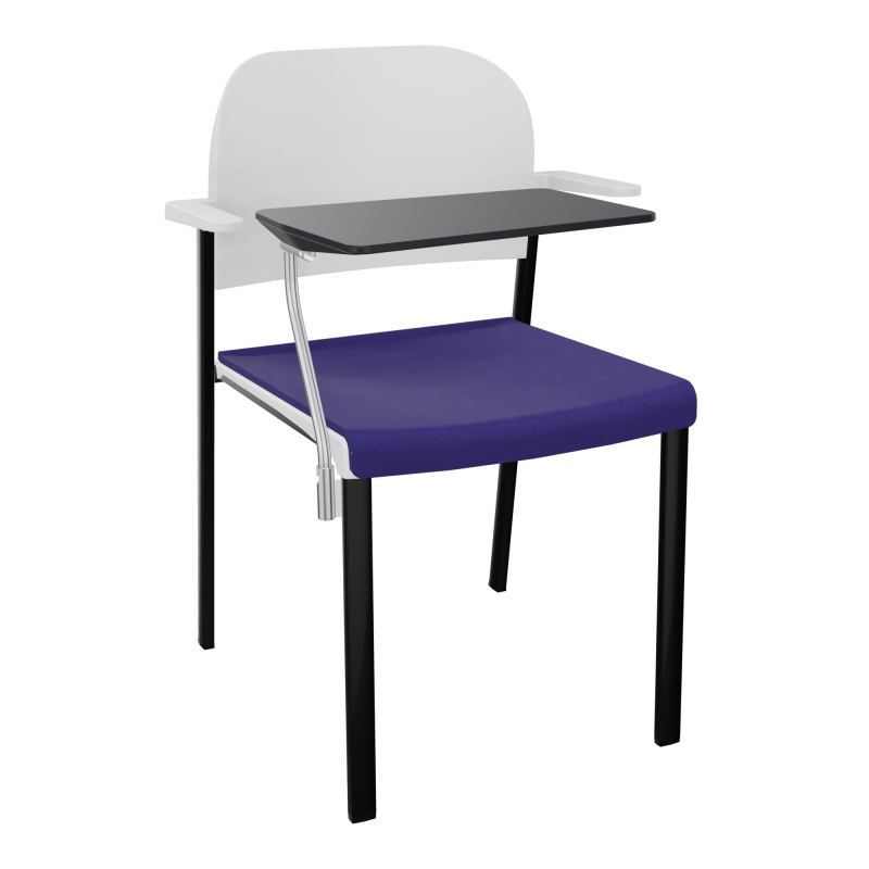 ROMY CHAISE 4P FIXES ASSISE TISSU DOSSIER POLYPRO AVEC ACCOUDOIRS+TABLETTE NOIRE  A3 SG P