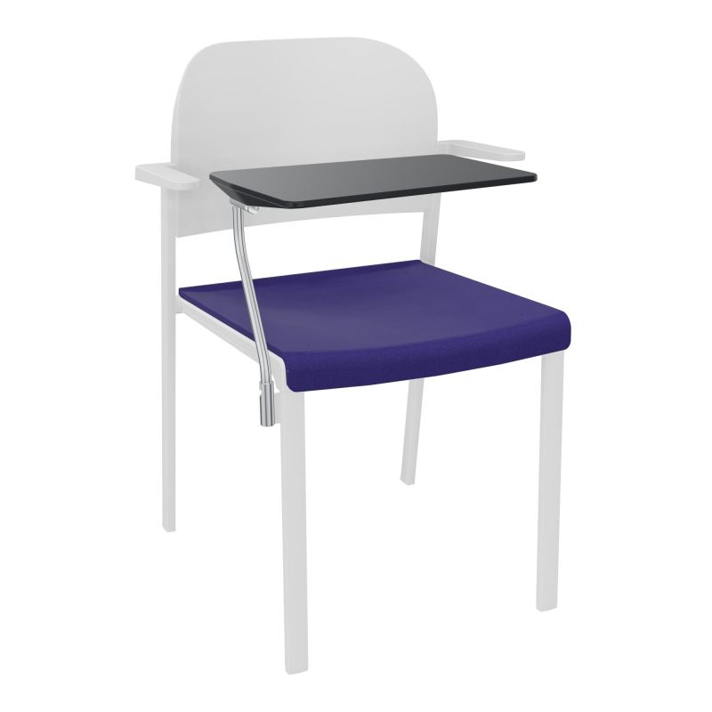 ROMY CHAISE 4P FIXES ASSISE TISSU DOSSIER POLYPRO AVEC ACCOUDOIRS+TABLETTE NOIRE  A3 SP P