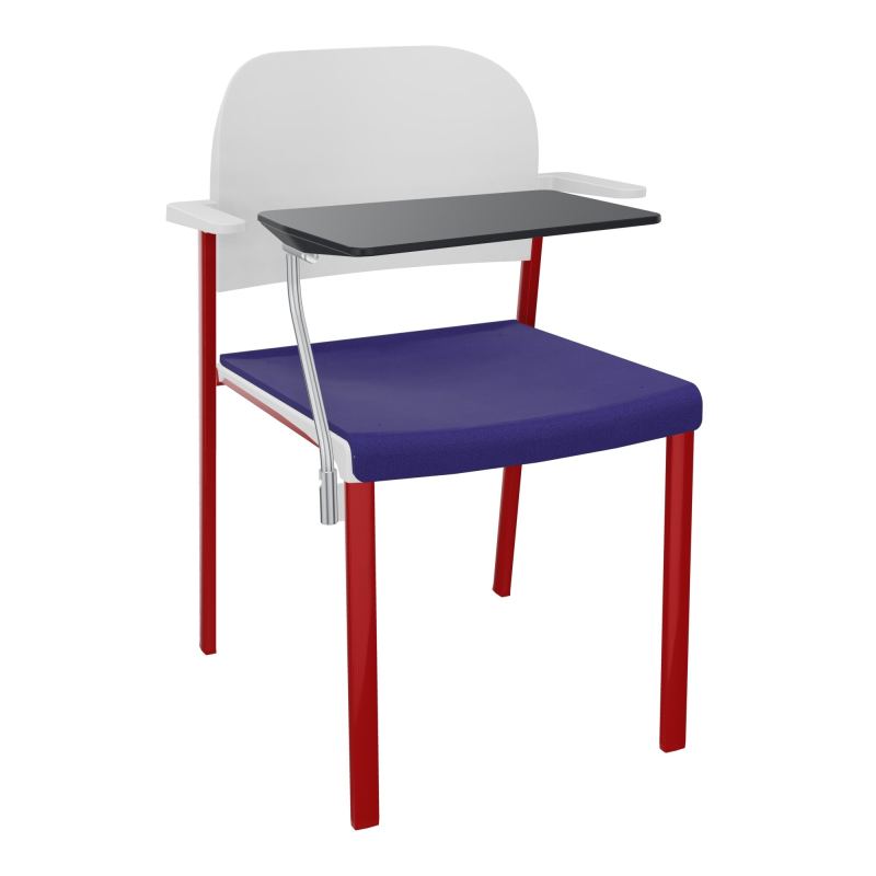 ROMY CHAISE 4P FIXES ASSISE TISSU DOSSIER POLYPRO AVEC ACCOUDOIRS+TABLETTE NOIRE  A3 ZY P