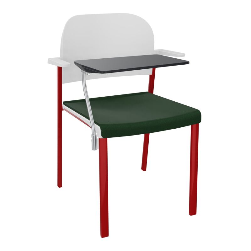 ROMY CHAISE 4P FIXES ASSISE TISSU DOSSIER POLYPRO AVEC ACCOUDOIRS+TABLETTE NOIRE  A9 ZY P
