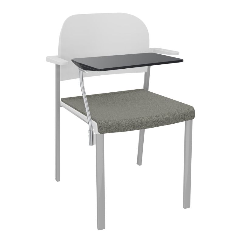 ROMY CHAISE 4P FIXES ASSISE TISSU DOSSIER POLYPRO AVEC ACCOUDOIRS+TABLETTE NOIRE  B1 SB P