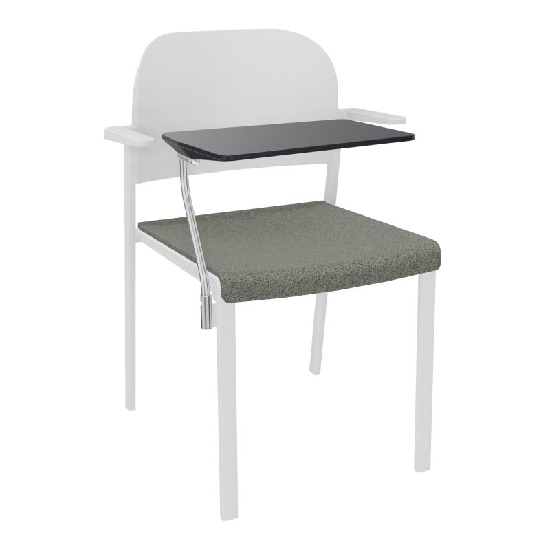 ROMY CHAISE 4P FIXES ASSISE TISSU DOSSIER POLYPRO AVEC ACCOUDOIRS+TABLETTE NOIRE  B1 SP P