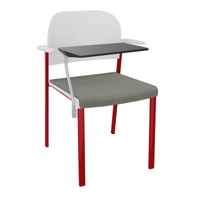 ROMY CHAISE 4P FIXES ASSISE TISSU DOSSIER POLYPRO AVEC ACCOUDOIRS+TABLETTE NOIRE  B1 ZY P