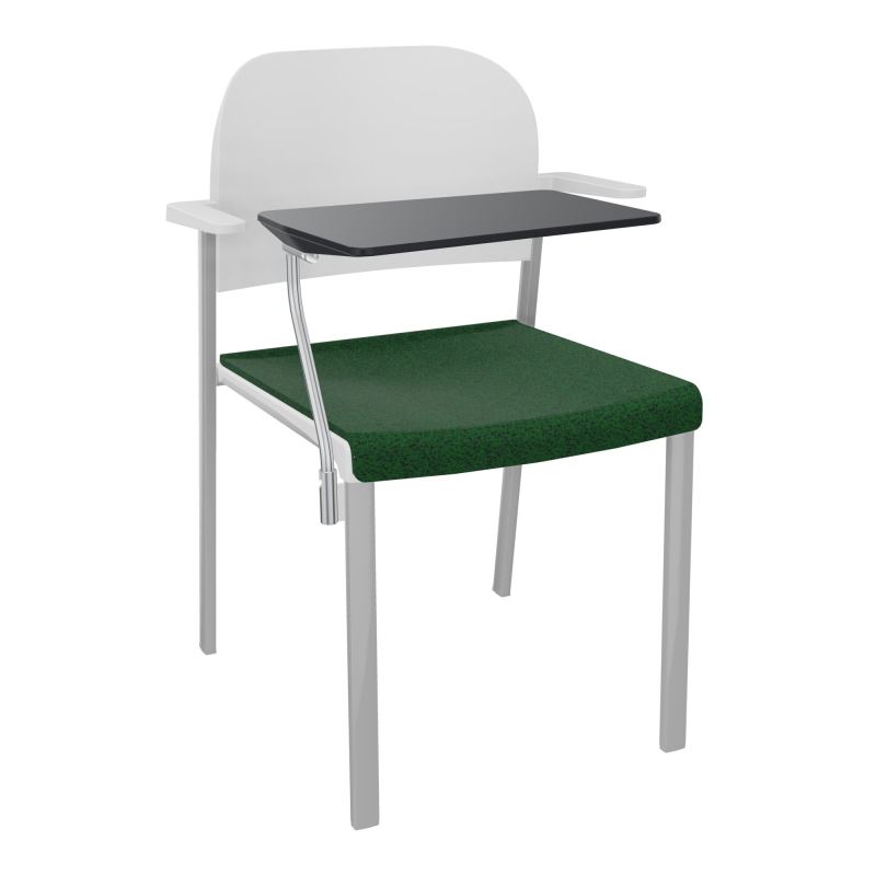 ROMY CHAISE 4P FIXES ASSISE TISSU DOSSIER POLYPRO AVEC ACCOUDOIRS+TABLETTE NOIRE  B2 SB P