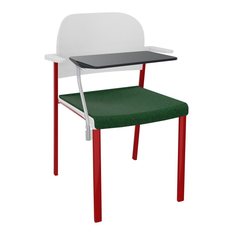 ROMY CHAISE 4P FIXES ASSISE TISSU DOSSIER POLYPRO AVEC ACCOUDOIRS+TABLETTE NOIRE  B2 ZY P