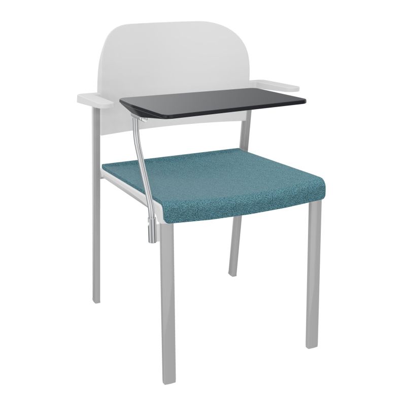 ROMY CHAISE 4P FIXES ASSISE TISSU DOSSIER POLYPRO AVEC ACCOUDOIRS+TABLETTE NOIRE  B4 SB P